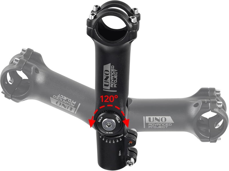 BESNIN Adjustable Bike Stem 0-120 Degree for 31.8 mm 90mm/110mm stem, Adjustable MTB Stem Mountain Bike Handlebar Stem for Bicycle, Road Bike, MTB, BMX, Cycling - Image 1